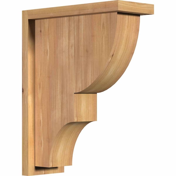 Ekena Millwork Ridgewood Smooth Corbel w/Backplate, Western Red Cedar, 5 1/2"W x 14"D x 18"H COR06X14X18RID01SWR - main
